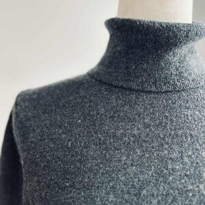 Matinique Heather Charcoal 100% Merino Wool Turtleneck Sweater – Men’s EU M